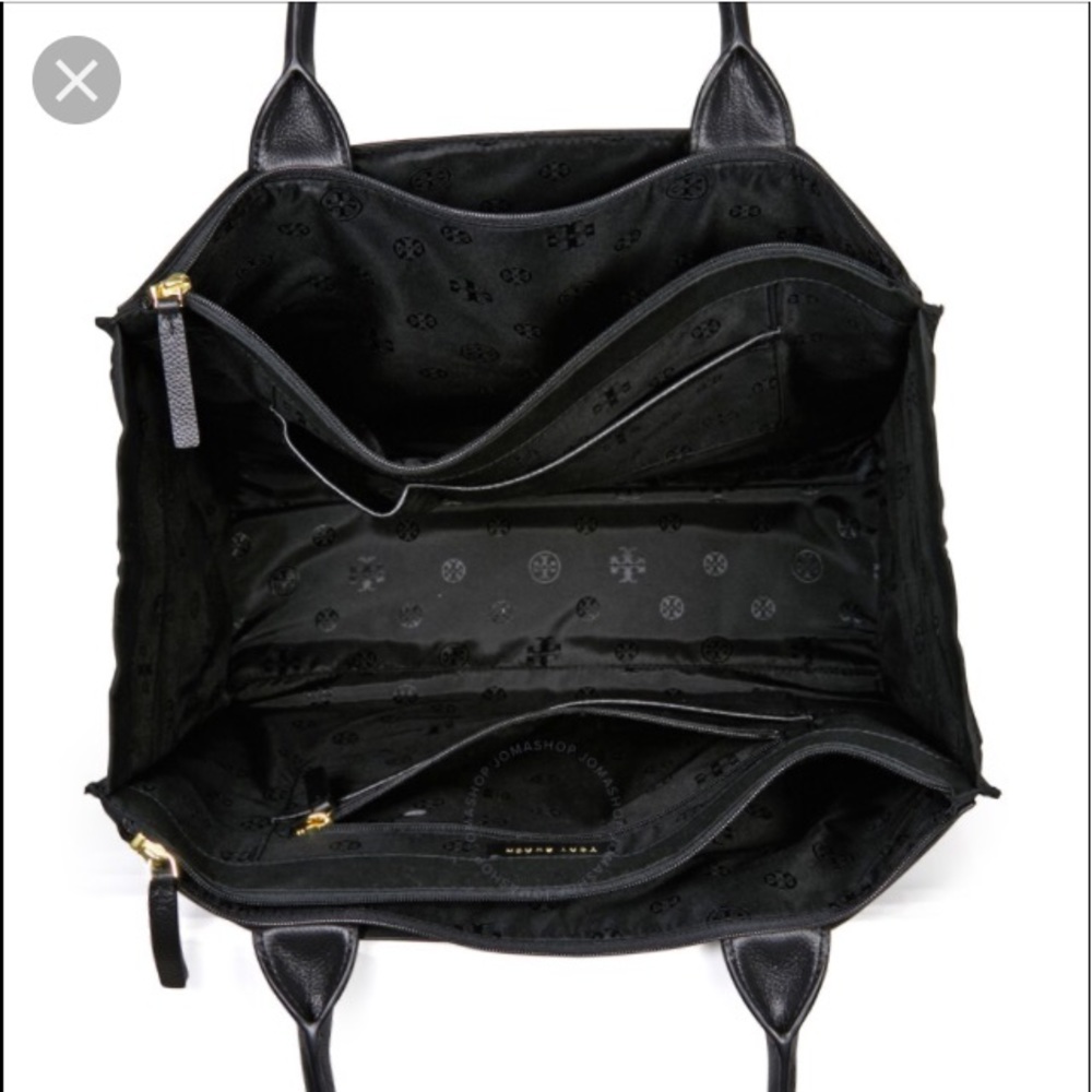 Tory Burch ELLA Leather/Canvas tote, Navy color - Picture 5 of 8